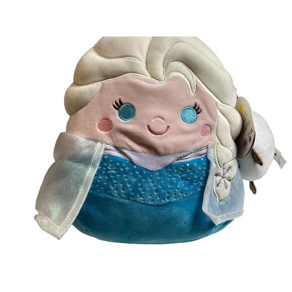 New Kelly Toys Disney Squishmallows 10" Elsa & 4" Olaf Frozen Soft Plush Pair - Picture 2 of 9